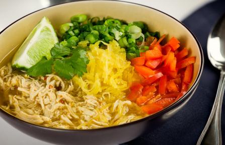 Spaghetti Squash Ramen Noodle Bowl