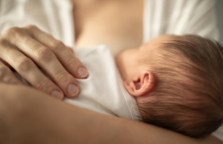 Mother breastfeeding her baby